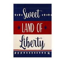 LanSuare Double-Sided Linen Garden Flag, Patriotic Outdoor Yard Decor, July 4th & Holiday Celebration, Weatherproof Design