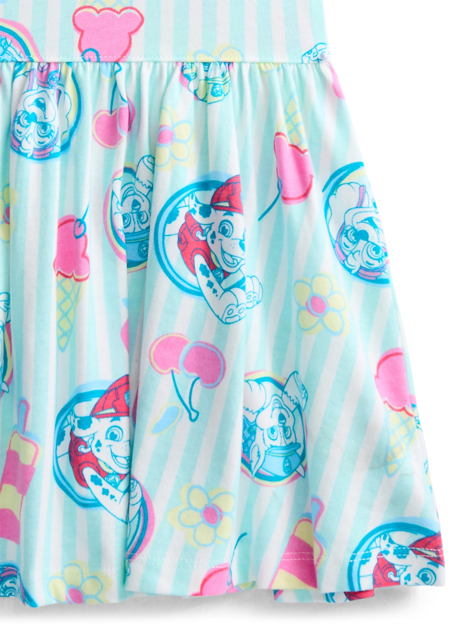 Paw Patrol Toddler Girl Allover Print Dress with Short Sleeves, Sizes 12M-5T