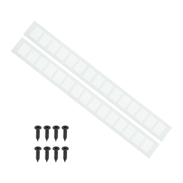Unique Bargains 24 x 2.4 Inch Door Air Vent Cover, 2 Pcs Heavy Duty Grille Ventilation