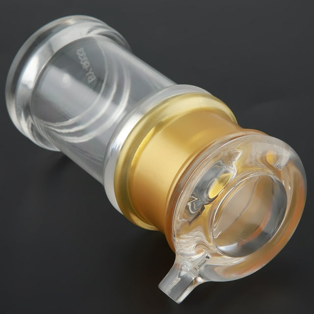 Olla para condimentos, olla de acrílico transparente y dorada para salsa de soja, botella de aceite de calidad profesional