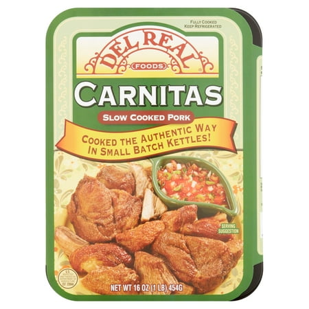 UPC 829793010030 product image for Del Real Foods Slow Cooked Pork Carnitas, 16 oz | upcitemdb.com