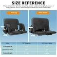 thumbnail image 5 of ABORON 2 Packs Heated Stadium Seats for Bleachers with Back Support Wide 21 Inch, Extra Portable Bleacher Seat Padded Stadium Chair, USB 3 Levels of Heat, 6 Reclining Positions, 5 of 9