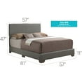 thumbnail image 2 of Glory Furniture Aaron Faux Leather Upholstered Full Bed in Light Gray, 2 of 2