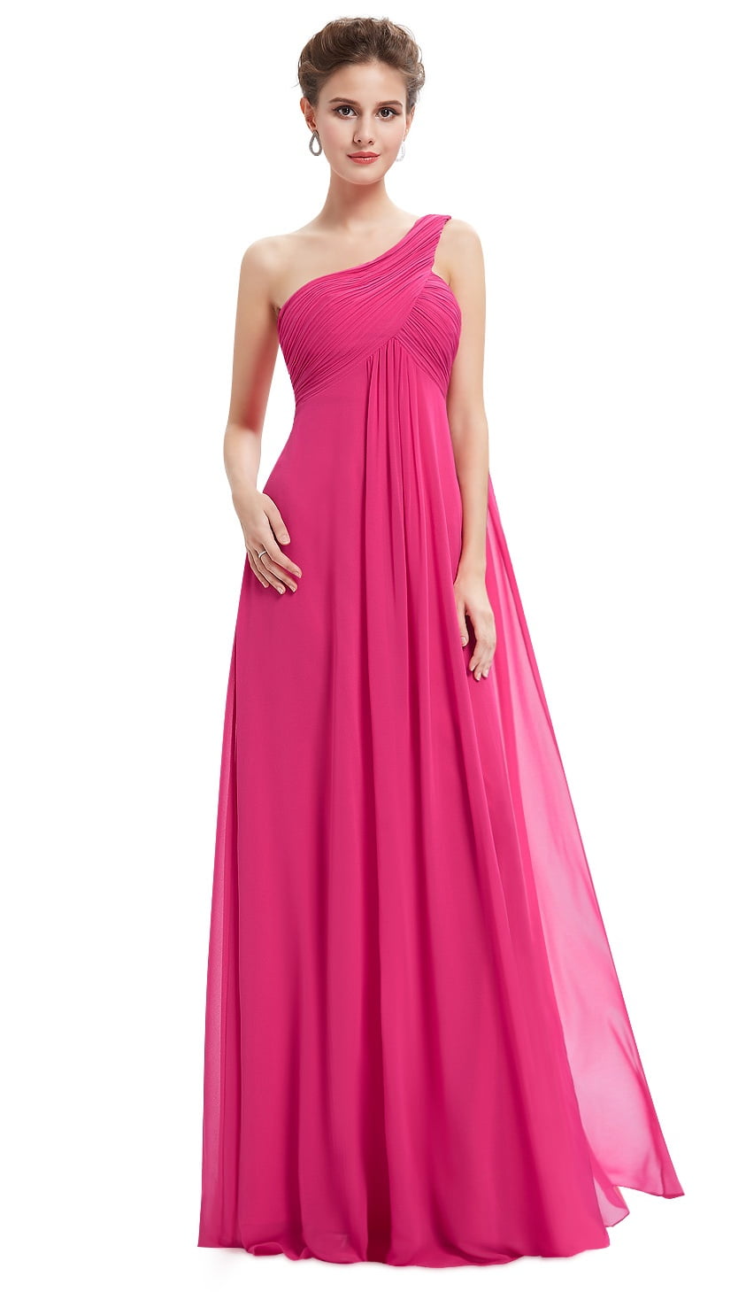 Ever-Pretty Dark Purple Bridesmaid Dress One Shoulder Evening Prom Dress 09816 