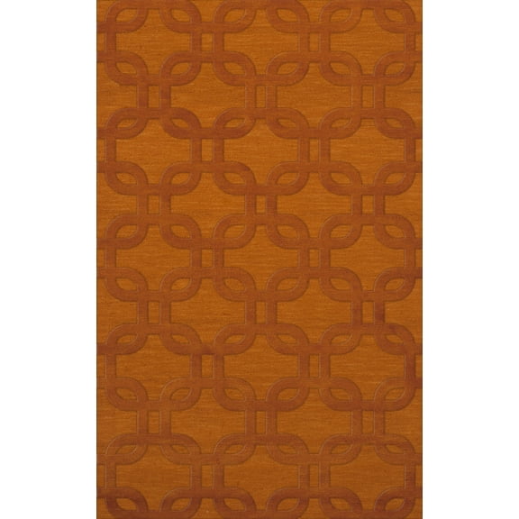 Dalyn Dover Area Rug DV7 Dv7 Orange Rectangles Loops 4' x 6' Rectangle