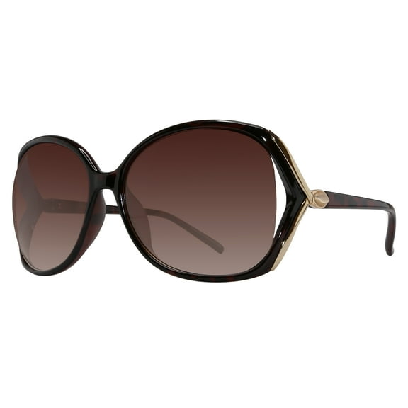 Piranha Eyewear Ruca Dark Tortoiseshell Oversize Sunglasses for Women with Brown Gradient Lens