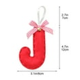 thumbnail image 3 of Twfbrm Christmas 26 Letter Ornaments, Christmas Decorations, 4.7" Red Felt Alphabet Pendant with Bow & Bell, Personalized A to Z Initial Name Tags Christmas Tree Hanging Decor for Xmas Party, 3 of 9