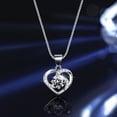 thumbnail image 4 of Valentine's Day Lab Created Diamond Love Heart Necklace With Heartfelt 14K White Gold Plated, 4 of 5