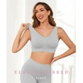 thumbnail image 2 of Compression Wirefree Medium Support Bra,Sports Bra with Removable Pads for Women Small to Plus Size Everyday Wear,Exercise and Offers Back Support, 2 of 6