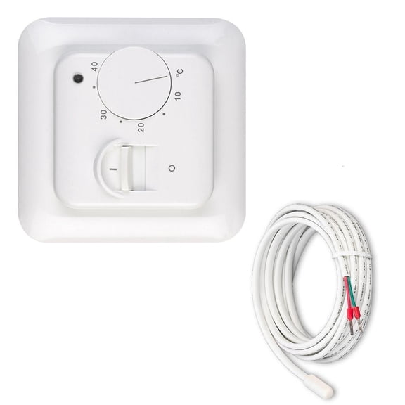 7829 Adjustable Room Thermostat For Underfloor Heating 16A Maximums Air Sensors And Overheats Prevention