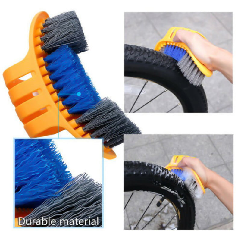 6pcs Professional MTB Road Bike Cleaning Tools Tire Chain Gap Cleaner Brush 