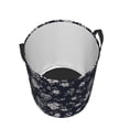 thumbnail image 3 of Daiia Retro Flower Round Laundry Basket with Handles Thickened Waterproof Circular hamper,Dirty Clothes Storage Basket for Bedroom,Bathroom,College Dorm-Small, 3 of 8