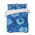thumbnail image 2 of Quilts Twin Size, Blue Tie Dye Soft Comforter Bedding Set for Bed, Boho Ethnic Abstract Ombre Pattern Art Lightweight Quilted Bedspread with Pillow Cover(2 Pieces) for All Season, 68x86 Inch, 2 of 6
