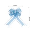 thumbnail image 2 of Unique Bargains 10pcs 9 Inch Extra Large Pull Bow Gift Wrapping Big Organza Bows Ribbon Blue for Wedding Baskets Presents, 2 of 6