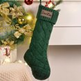 thumbnail image 3 of 2024 medias navideñas hechas punto nuevas personalizadas con parche de cuero de decoraciones navideñas, 3 of 4