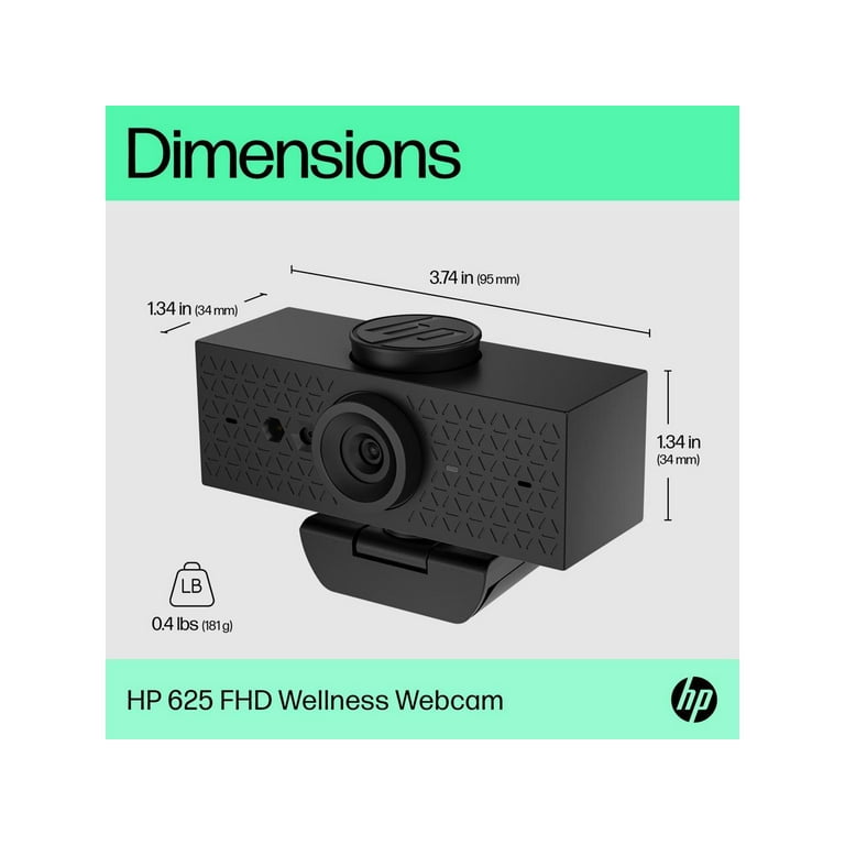 HP 625 Webcam - 4 Megapixel - 60 fps - USB Type A - 6Y7L1AA#ABL - Webcams 