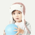 thumbnail image 4 of UngA Waterproof Toddler Winter Hat Baby Boy Winter Hat with Warm Fleece Kids Trapper Hat Girls Winter Hat Toddler Snow Hat (Pink,1-2 Years), 4 of 7