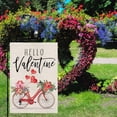 thumbnail image 3 of JOOCAR Valentine's Day Garden Flag, Hello Valentine Bike Rose Gift 12x18 Inch Double Sided Garden Flag for Outdoor Garden Holiday Yard Decoration, 3 of 5