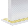 thumbnail image 2 of Benjara Tyra 71" Dining Table- Rectangular- White Pedestal- Stainless Steel, 2 of 6