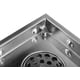 thumbnail image 4 of CHAO Desagüe de piso cuadrado de 110 mm, acero inoxidable 304 con filtro de pelo para azulejos, antiobstrucción, antiolor, cocina, baño, gran diámetro, inodoro, balcón, 4 of 4