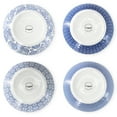 thumbnail image 4 of Elama Aurora 16 Piece Assorted Porcelain Double Bowl Dinnerware Set in Blue, 4 of 7