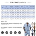 thumbnail image 3 of Clossjun Men's Summer 2 Piece Beach Sets Texture Short Sleeve Button Down Knit Shirts and Shorts Vacation Outfits of Men, 3 of 5