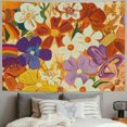 thumbnail image 2 of BCIIG Flowers Rainbow Colorful Tapestry Wall Hanging Unique Style for Home Wall Decor Art Living Room Bedroom Apartment Farmhouse Dorm 60x50inch, 2 of 6