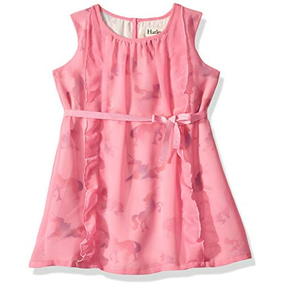 Hatley Girls' Little Party Dress, Rainbow Unicorns, 3 Years
