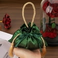 thumbnail image 6 of Jimin Green Party Favor Bags Bulk, Satin Gift Bags with Drawstrings, Jewelry Pouches Drawstring Bags, Wedding Favors Gift Wrapping Supplies Christmas Birthday Candy Bags with Handles (10pcs), 6 of 6