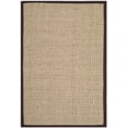 thumbnail image 3 of SAFAVIEH Natural Fiber Arbor Bordered Area Rug, Natural/Dark Brown, 4' x 6' - Coastal Design, Natural & Dark Brown, Seagrass, Ideal for Entryway, Kitchen, Living Room, Office, Bathroom, Bedside, 3 of 12