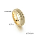 thumbnail image 2 of PAMTIER Unisex Stainless Steel Simple Stackable Weave Braided Wire Mesh Simple Plain Rotatable Ring Wedding Band Anxiety Fidget Gold Size 10, 2 of 6