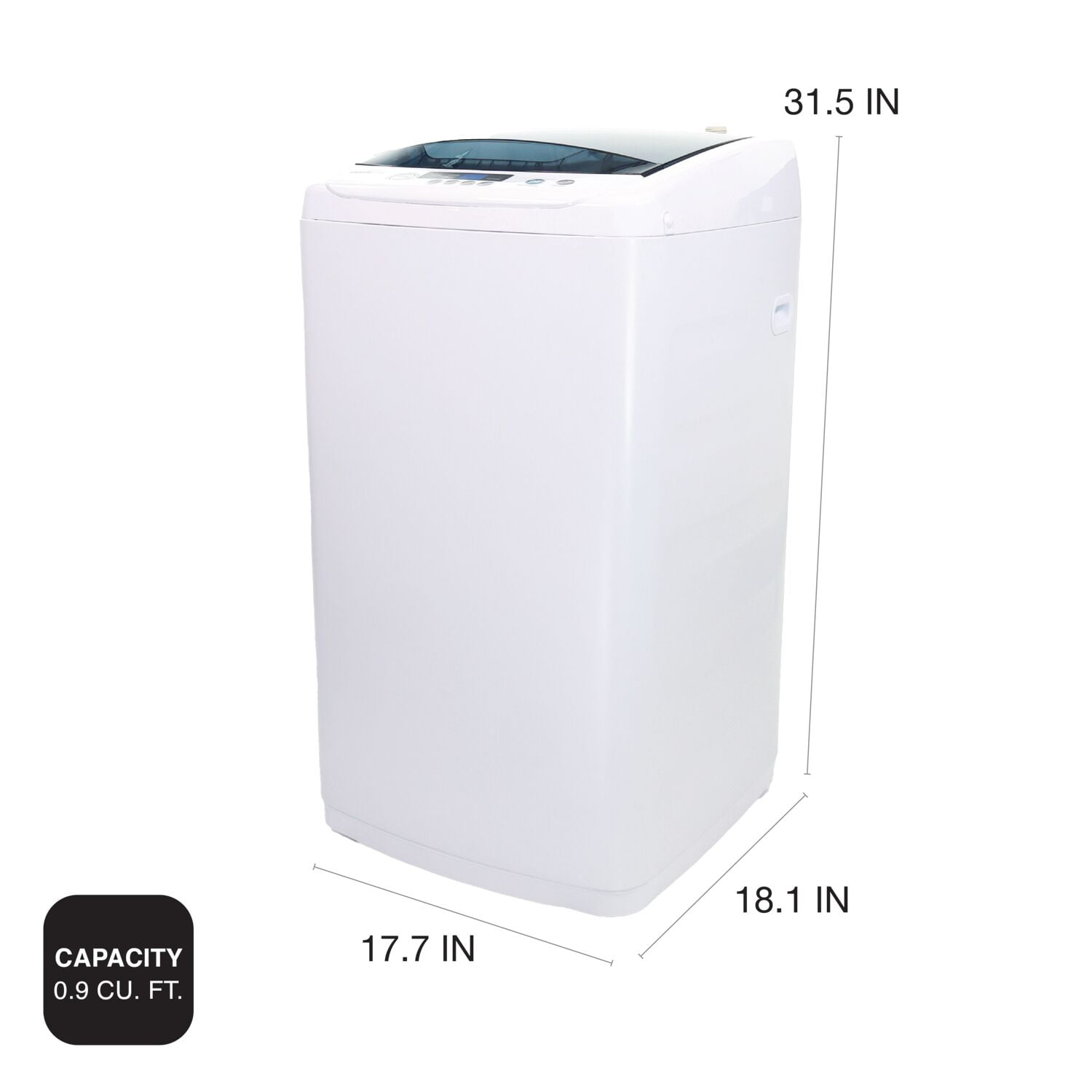 Urban Living 0.9-Cu.ft. Compact Top Load Washer, Mini Portable Clothes Washing Machine for Apartment, Small Spaces Laundry Room