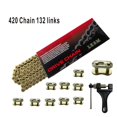 thumbnail image 3 of Cadena para moto LKSM 420 Gold 132 eslabones con disyuntor 100-125 cc, 3 of 8