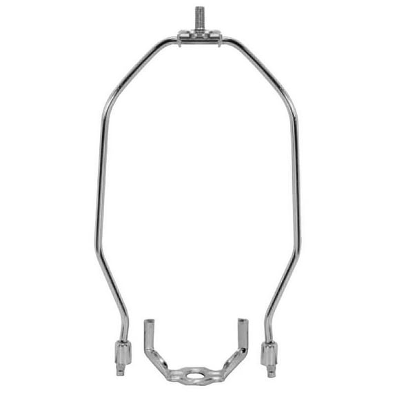 10 Heavy Duty Harp Fitter For Lamp Shades Polished Nickel