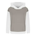 thumbnail image 3 of fatyb Hoodies for Boys Girls with Pockets Long Sleeve Casual Pullover Color Block Kids Hooded Sweatshirts, 3 of 7