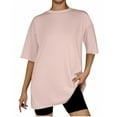 thumbnail image 4 of Tops sin mangas,Blusa estampada con cuello en V para mujer, informal, de manga tres cuartos, de poliéster suave, ideal para todas las estaciones, sopatenor, 4 of 8