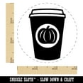 thumbnail image 2 of Pumpkin Spice Latte Coffee Self-Inking Rubber Stamp Ink Stamper - Red Ink - Small 3/4 Inch, 2 of 7