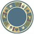 thumbnail image 2 of Joy Carpets Kid Essentials Baby Blues 54" Round Indoor Area Rug in Color Soft, 2 of 2