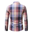 thumbnail image 3 of Camisa Casual Con Botones A Cuadros Para Hombre, 3 of 8