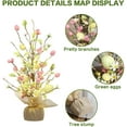 thumbnail image 3 of Easter Decorations, 18 Inch Pre-Lit Easter Egg Tree Tabletop Decor with Delicate Ornaments, for Home Party Wedding Holiday Spring Summer Decoration, Yellow/Pink., 3 of 6