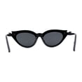 thumbnail image 2 of Full Crowned Rhinestone Studed Classic 20s Gothic Cat Eye Sunglasses All Black, 2 of 4