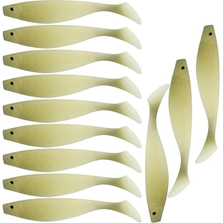 12pcs 9 Shad Peddle Tail Swimbaits 9 inch Shad Bodies Rock Fish Glow Fishing Worm Soft Lure Swim