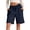 AJK45-Navy, variant on Lumtrix Women'S Sweat Shorts Bermuda Long Shorts Elastic Drawstring Waist Athletic Dressy Casual Loose Shorts Brown S