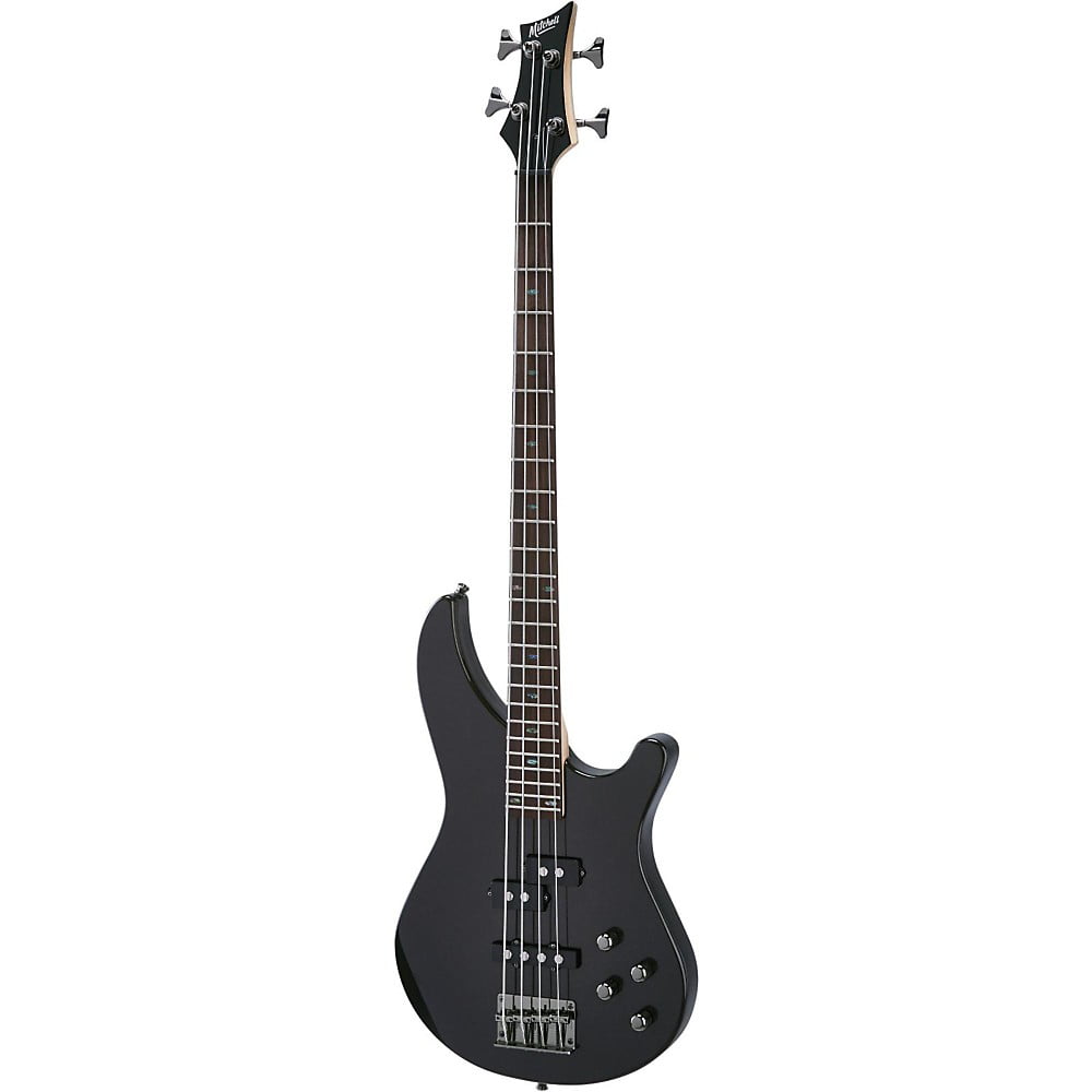 Mitchell MB200 Modern Rock Bass Guitar With Active EQ - Gun Metal Gray
