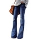 thumbnail image 2 of Pantalones vaqueros con corte de bota para mujer, pantalones vaqueros elásticos, pantalones acampanados de cintura media para mujer, 2 of 3