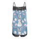 thumbnail image 5 of Conjunto de Pijamas de Mujeres Pantalones Cortos Camisola de Encaje Casual sin Mangas Impreso Pat Chwork Conjunto de Pijamas, 5 of 6