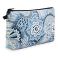 thumbnail image 1 of Bolsa de maquillaje Bolsa de cosméticos de viaje portátil de 6 estilos para mujer Bolsa con cremallera con patrones de flores Bolsa de maquillaje para regalos de perezosos para niñas con cremallera, 1 of 6