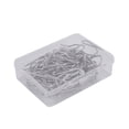 thumbnail image 2 of Paquete de 100 ganchos de metal para cortinas, con caja transparente, para ventanas, puertas y duchas, 2 of 4