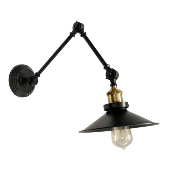 Dainolite 1 Light Incandescent Adjustable Wall Lamp - Black