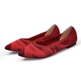 thumbnail image 2 of Zapatos Vestir Punto Planos Casuales Sin Cordones Mujeres Cómodo Cuña Baja Clásico, 2 of 9